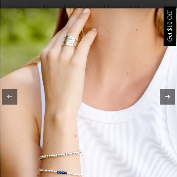 Silpada Silver and Blue Beaded Bracelet - Picture 5 of 6